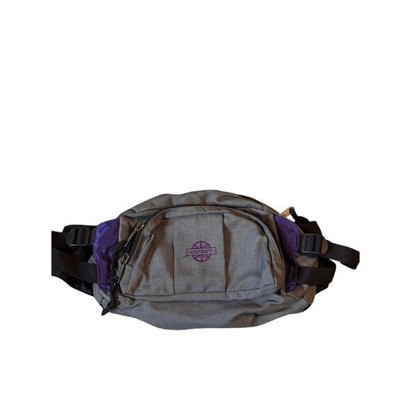 Quest Fanny Pack Hiking Waist Bag Gray Purple with Interior Pockets - Picture 1 of 10